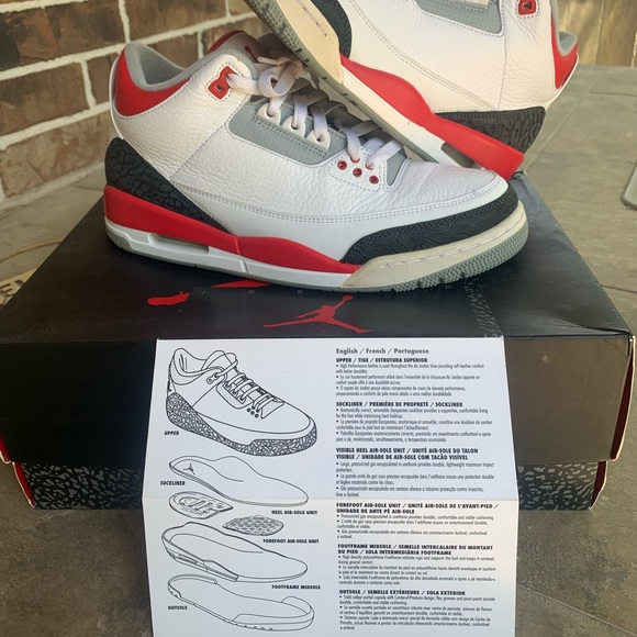 Fire Red 3s 2013 Vs 2022 Fire Red Original Jordan Jordan Retro